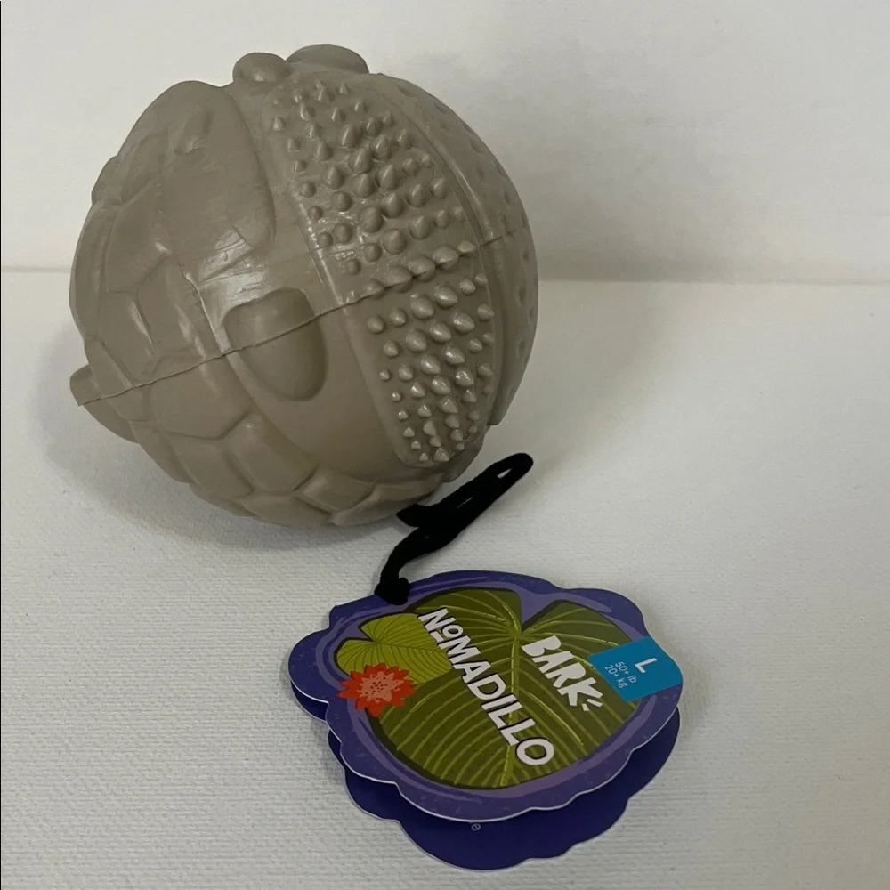 NWT Barkbox Nomadillo Textured Chew Ball - Taupe